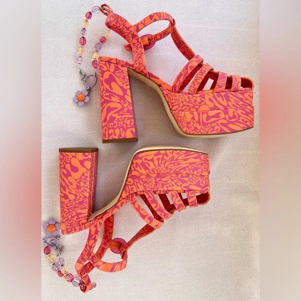 Circus by Sam Edelman Women’s Paddie Shoes Pink Orange Size US 8* Platform Drag